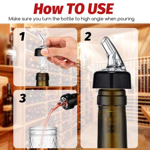 BBTO clear plastic pourer body for easy cleaning and visibility.