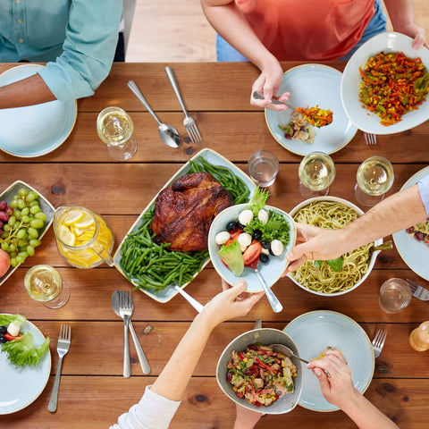 BBTO silverware on a dining table, suitable for family meals and gatherings.