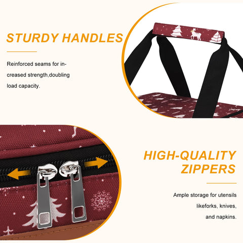 BBV Christmas Elk multi-use carrier supports laptops, wine bottles, and groceries