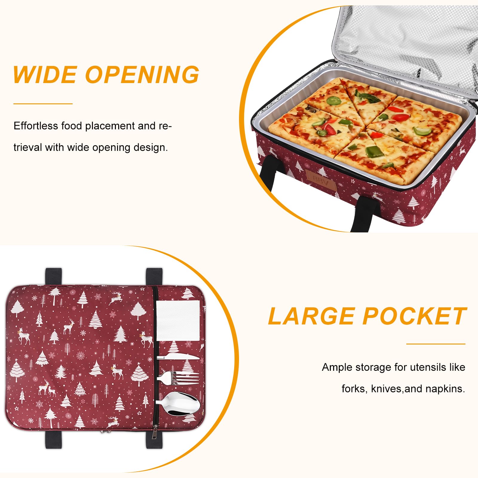 BBV Christmas Elk waterproof and leak-proof design for mess-free transport