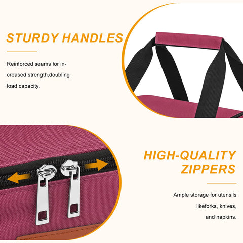 BBV Insulated Carrier in use during picnic demonstrates versatility for hot meals and cold desserts.
