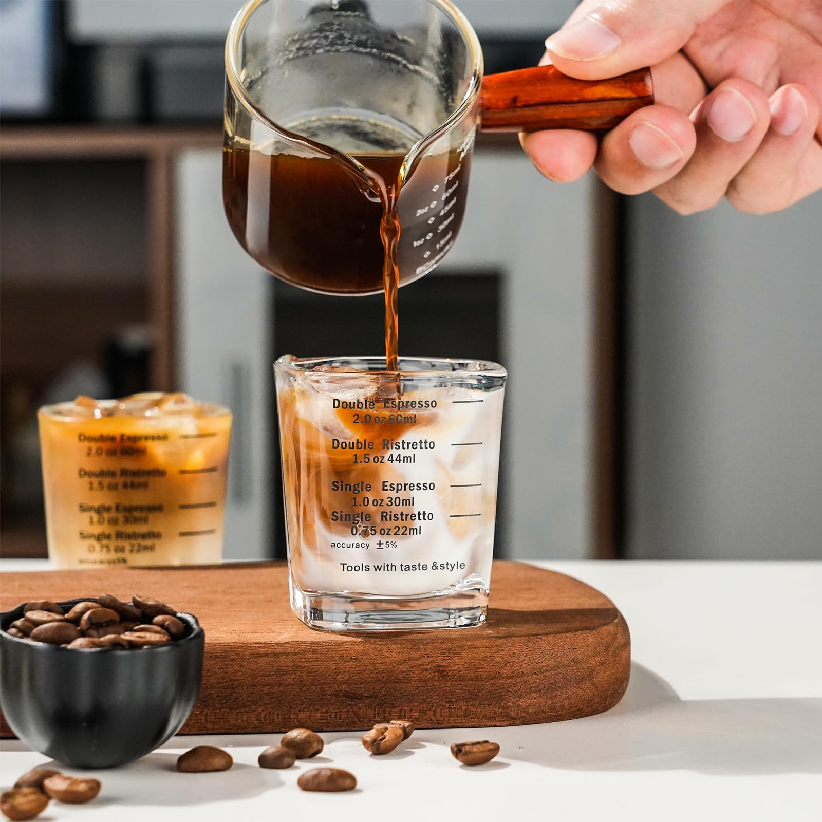 BCNMVIKU measuring tool ideal for espresso portions and desserts.