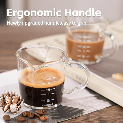 BCnmviku 3-ounce capacity glasses come in a sturdy two-pack.