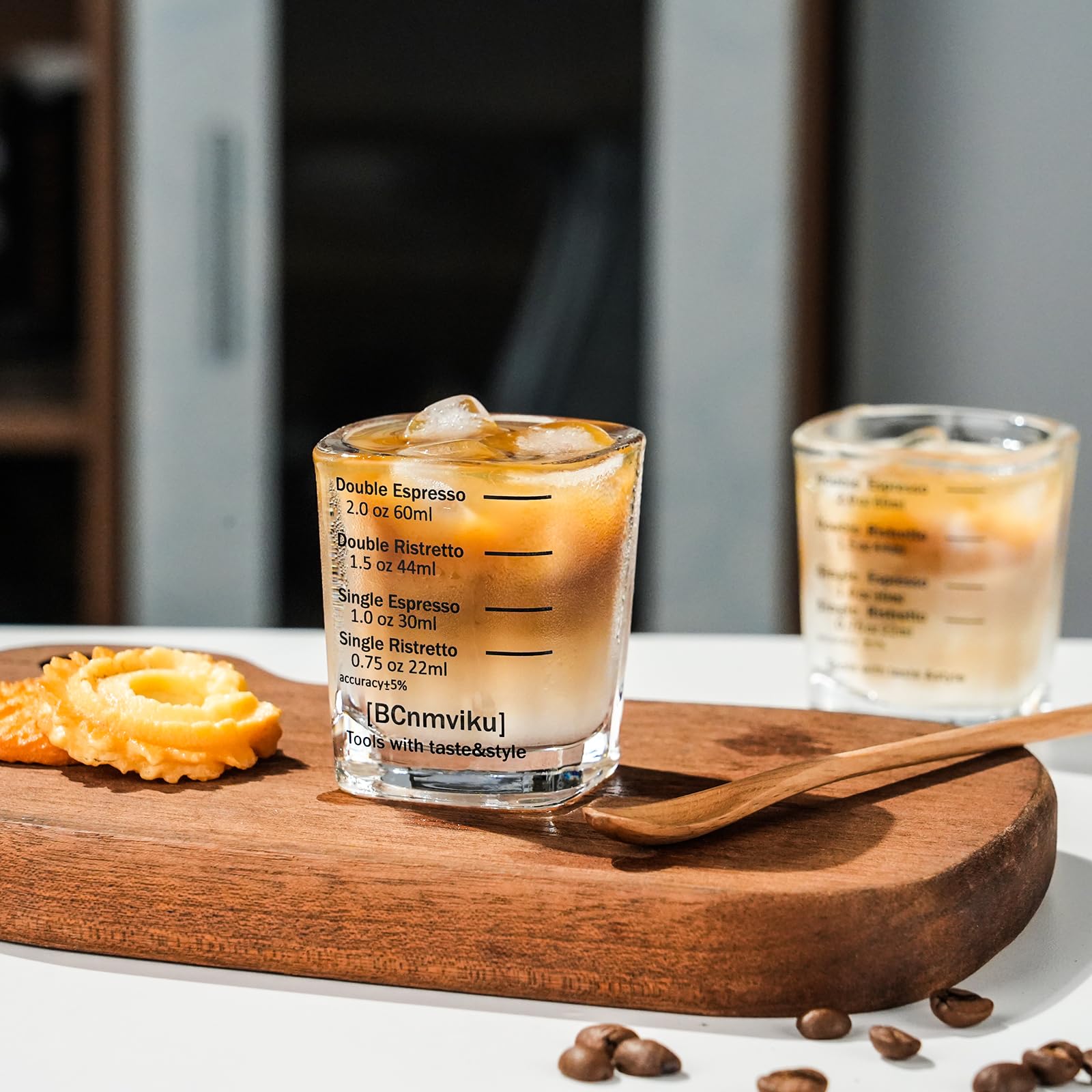 BCNMVIKU espresso shot glass offers durable, heat-safe performance.