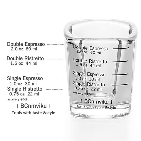 BCnmviku heavy-glass shot glass base minimizes spills and tipping