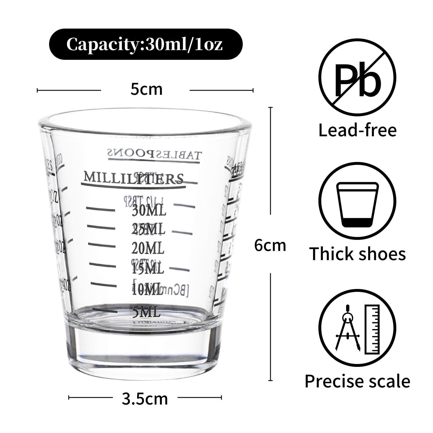 BCnmviku heavy glass base provides stable pouring and reduced spills
