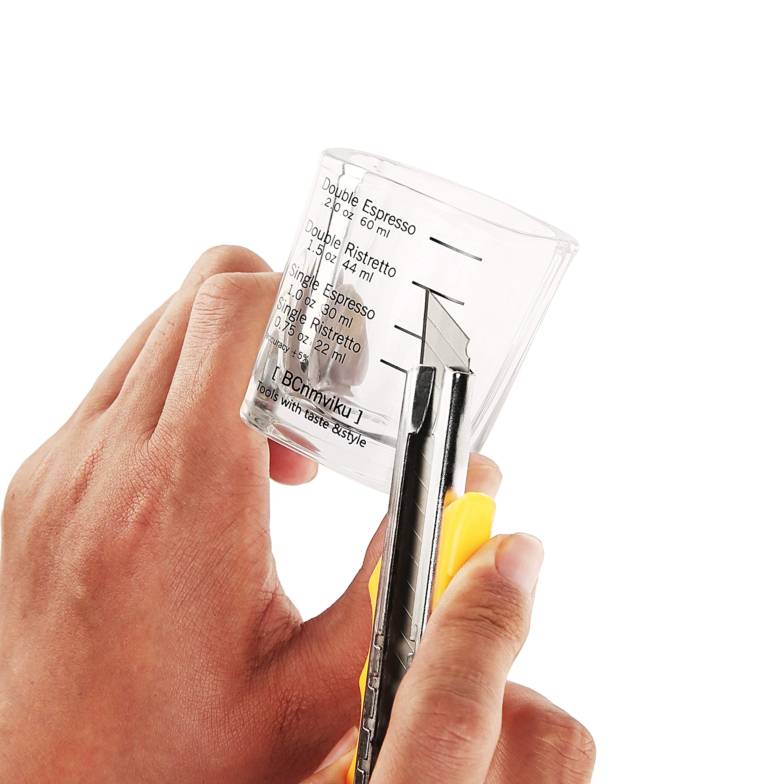 BCnmviku shot glass with measuring markings for precise portions