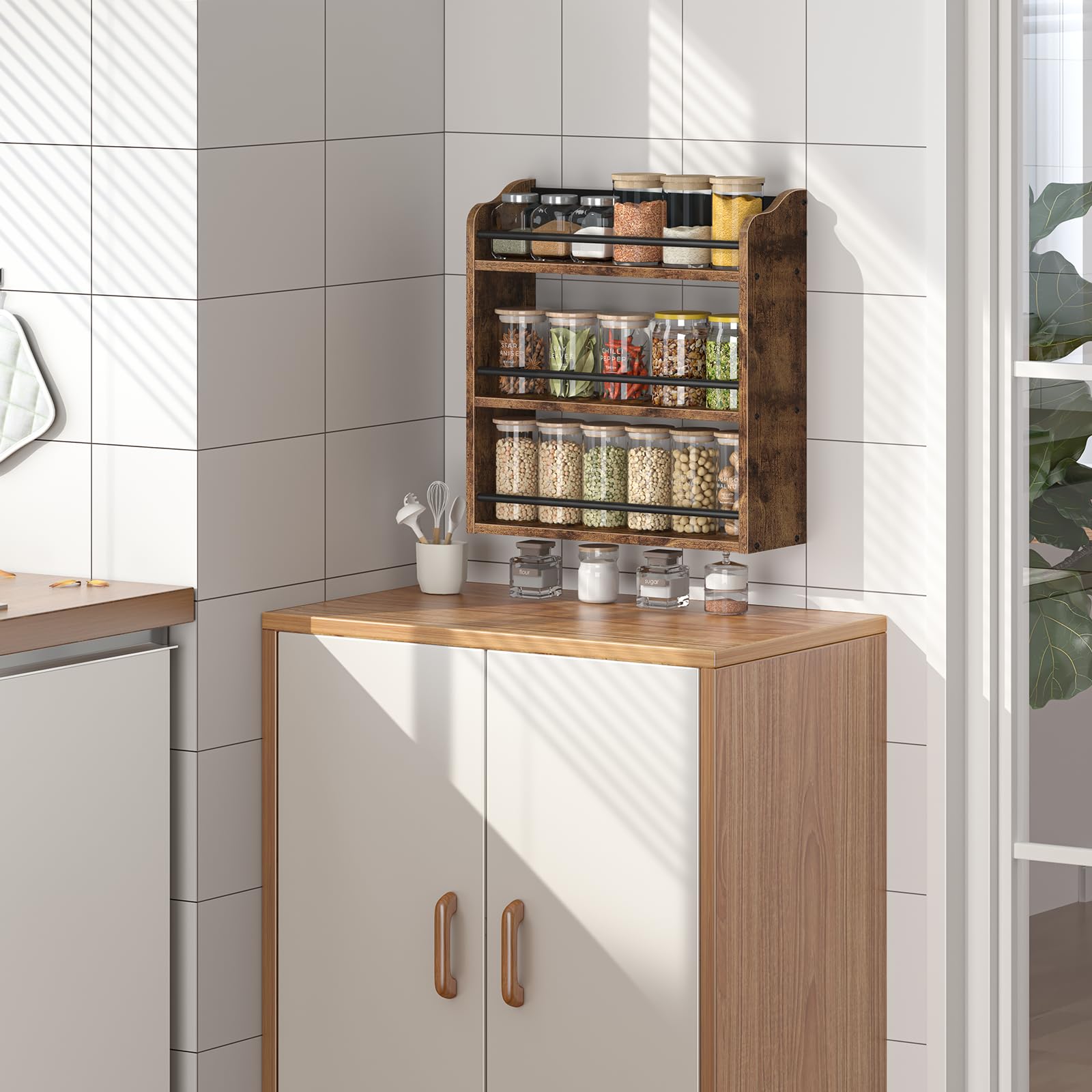 BCOZLUX smart front bar prevents jars from tipping during cooking