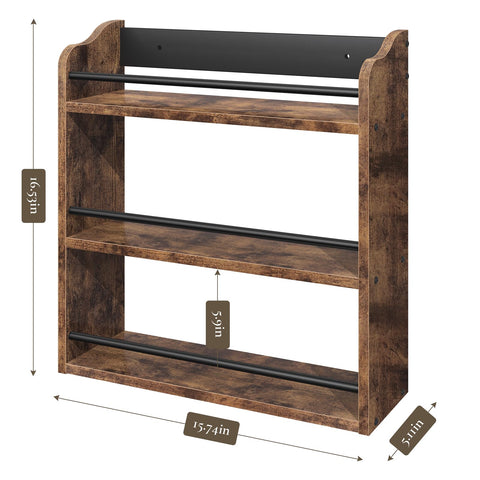 BCOZLUX spice shelf offers wall mount or countertop use for versatility