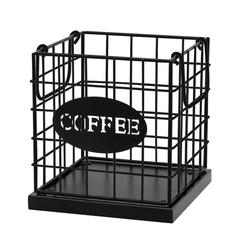 BCOZLUX coffee pod holder front view adds rustic charm and organized counter space.