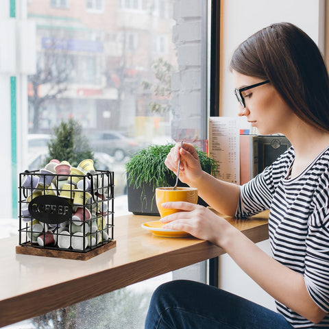 BCOZLUX large-capacity K-Cup storage neatly organizes a week’s supply