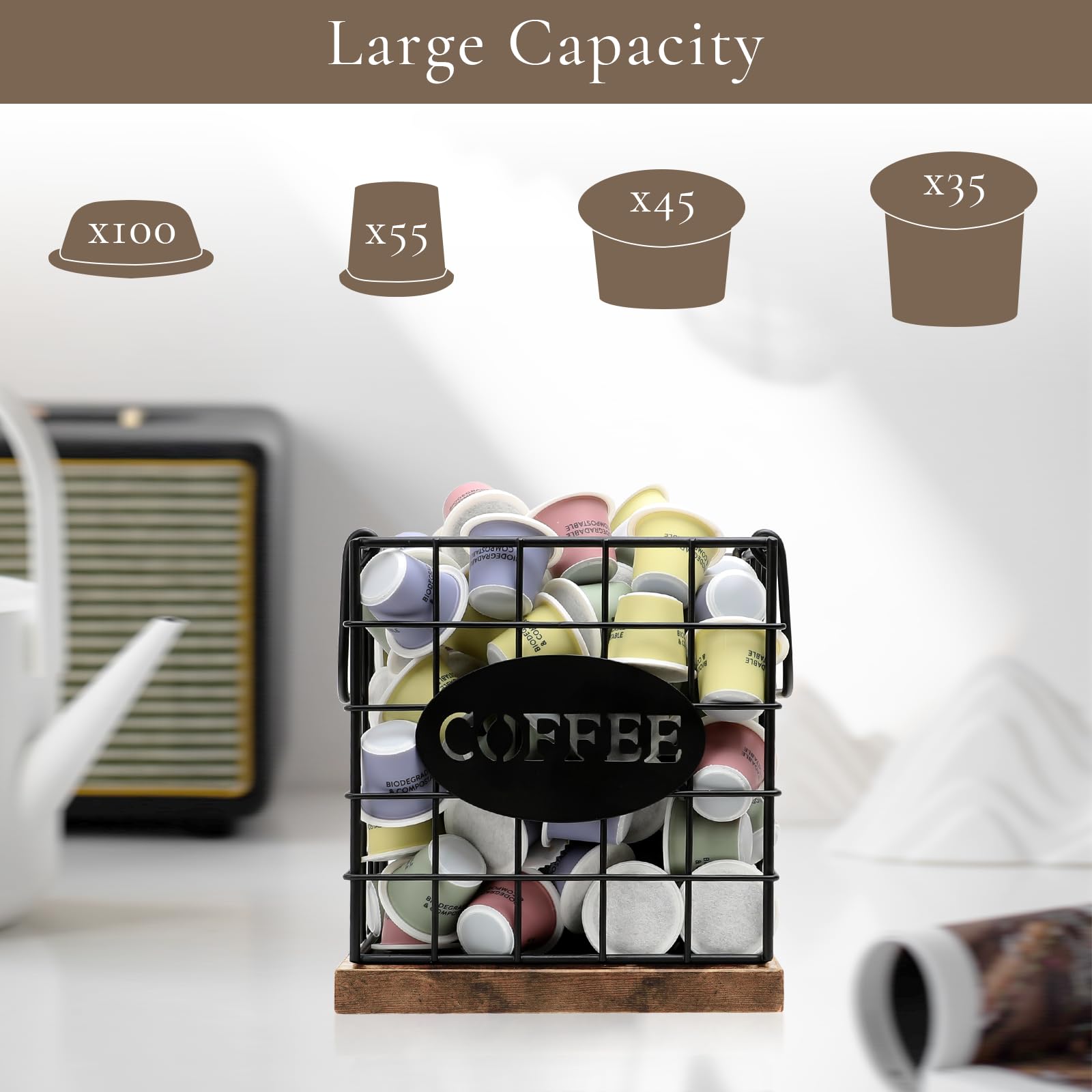 BCOZLUX tea bags and sugar packets storage keeps supplies handy
