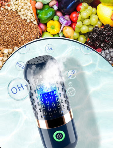 BCRTO cleaner on wireless charging pad demonstrates convenient charging and stand setup.