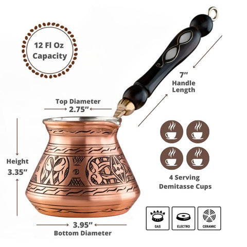 BCS wooden spoon included for stirring and measuring during Turkish coffee