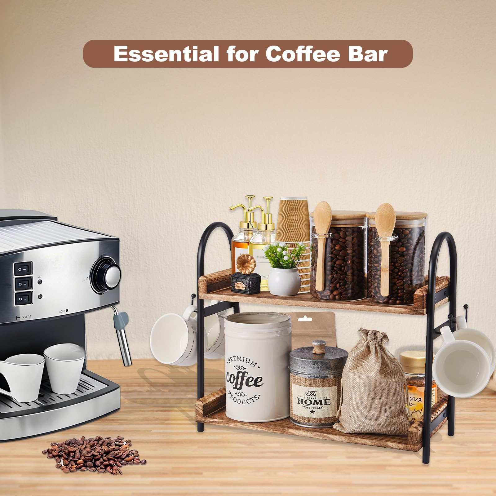 BDBDYEAY top and bottom layers maximize storage on the counter.