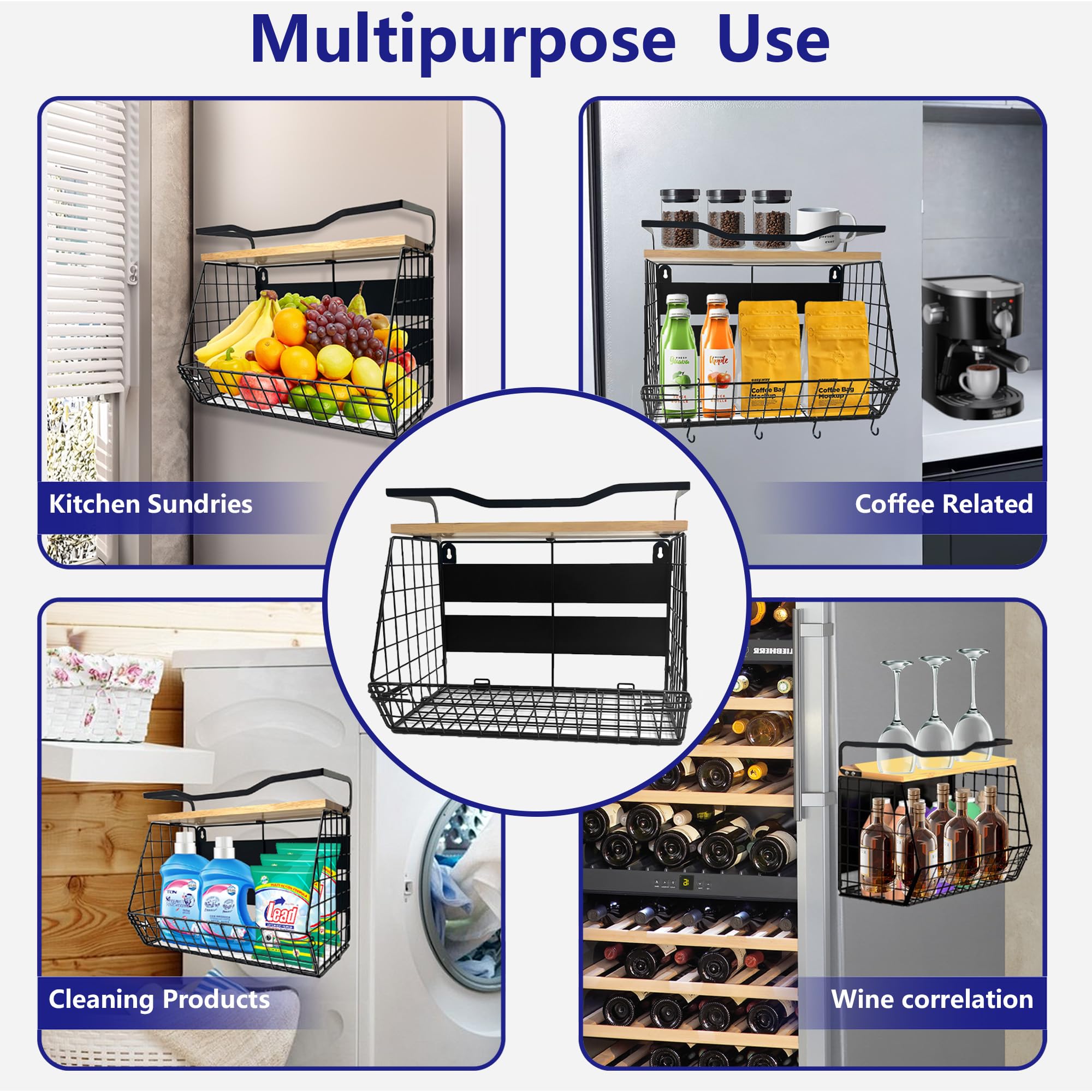 Bealy versatile kitchen organizer for spices, oils, and small items