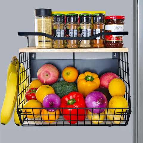 Bealy office break room magnets organize snacks and beverages