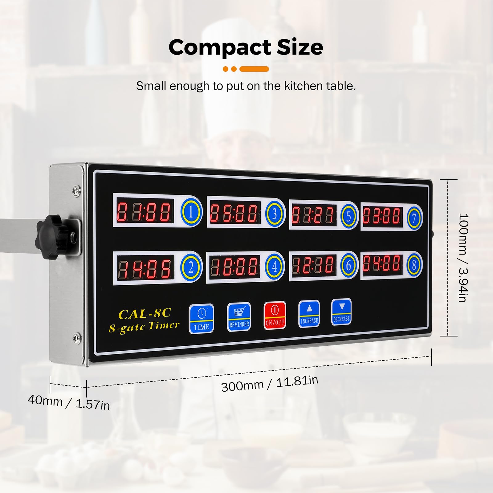 BEAMNOVA commercial kitchen timer in a busy prep line
