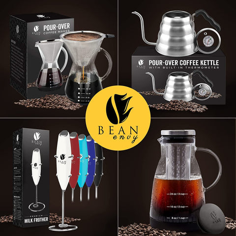 Bean Envy Milk Frother portable design is ideal for travel and camping.