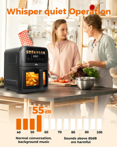 Bear air fryer prepared dish for family meals after cooking.