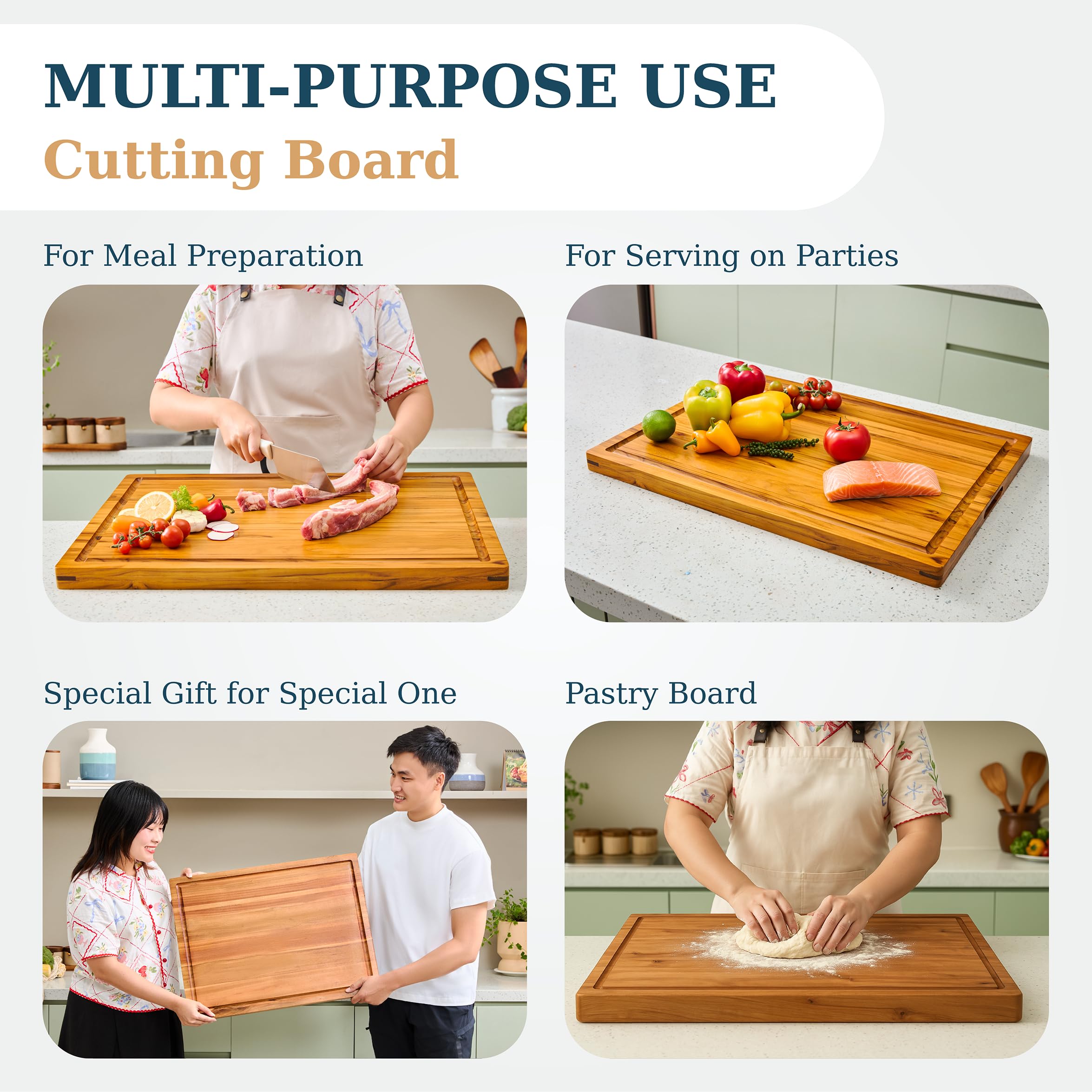 BEAR CHOP large 24x18 board delivers ample space for big proteins.
