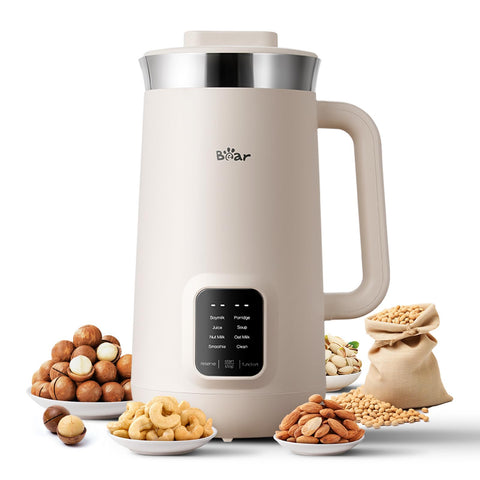 Bear Nut Milk Maker front view, sleek dairy-free beverage solution.