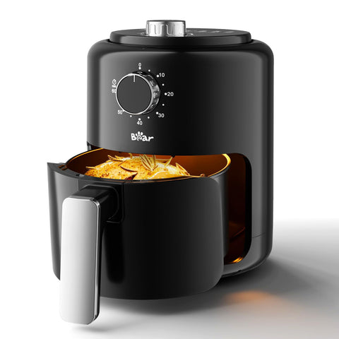 Bear Small Air Fryer 2.1qt compact design fits small kitchens and dorms.
