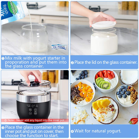 Bear Yogurt Maker included accessories guide