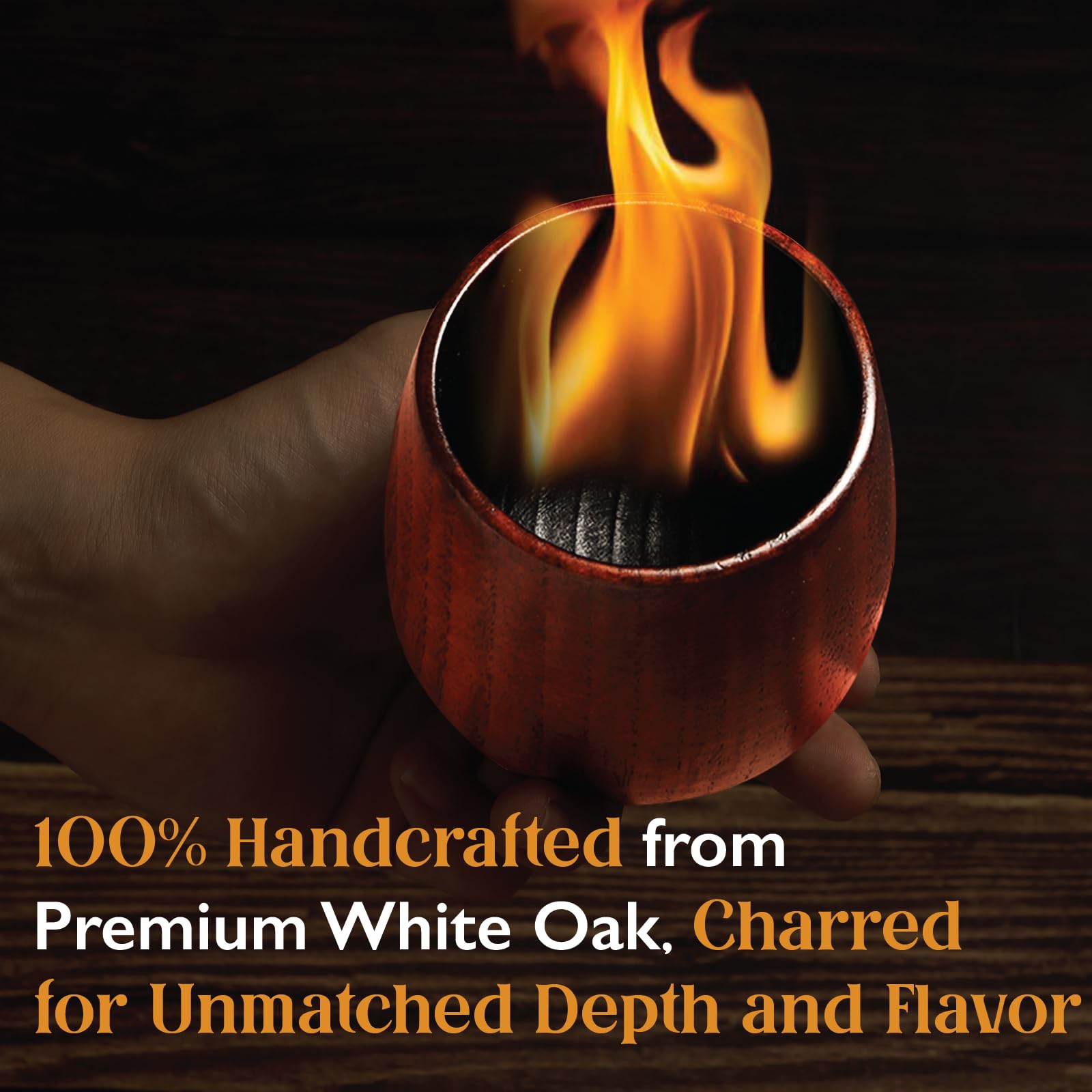 BearSkill bourbon glass with ice demonstrates flavor-friendly surface