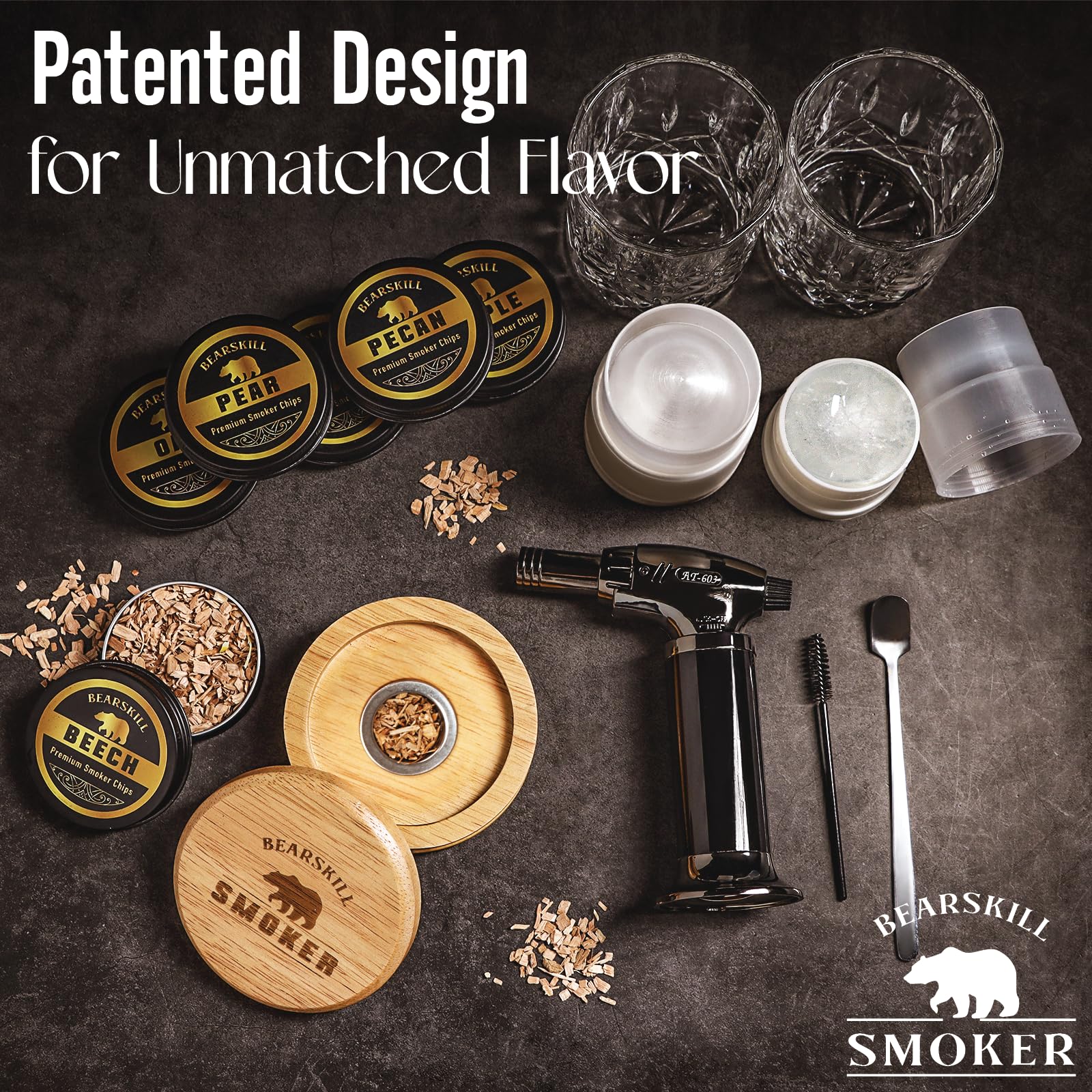 BearSkill gift box presents a premium whiskey lover’s set.