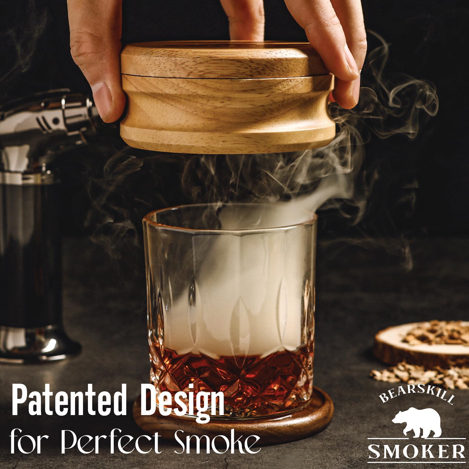BearSkill home bar setup for easy, impressive smoke cocktails.
