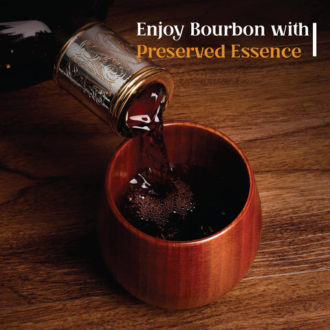 BearSkill unique wood grain glass adds one-of-a-kind artistry to your home bar.