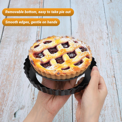 Beasea heavy-duty carbon steel tart pan close-up for durability