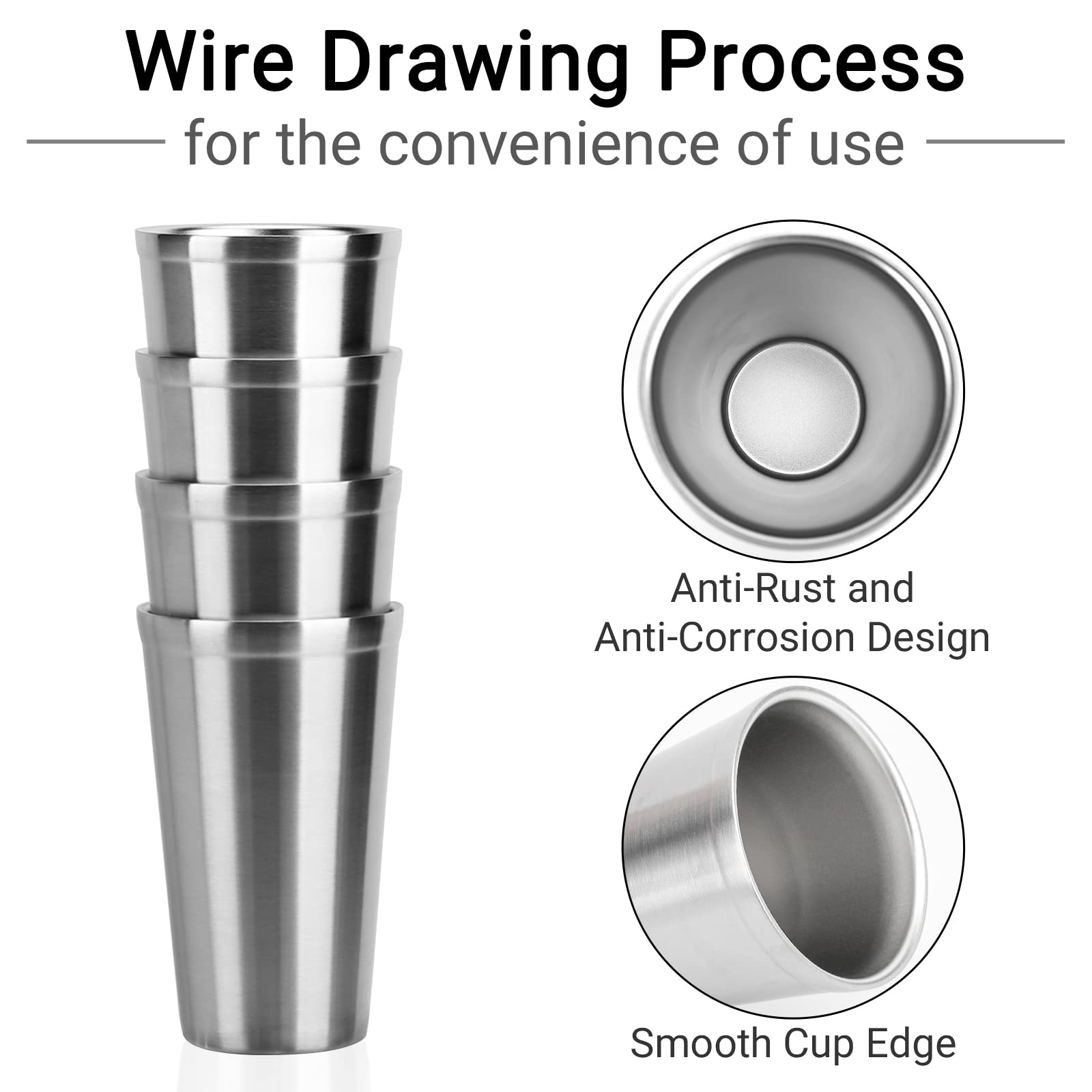 Beasea cups endure a drop with no breakage.