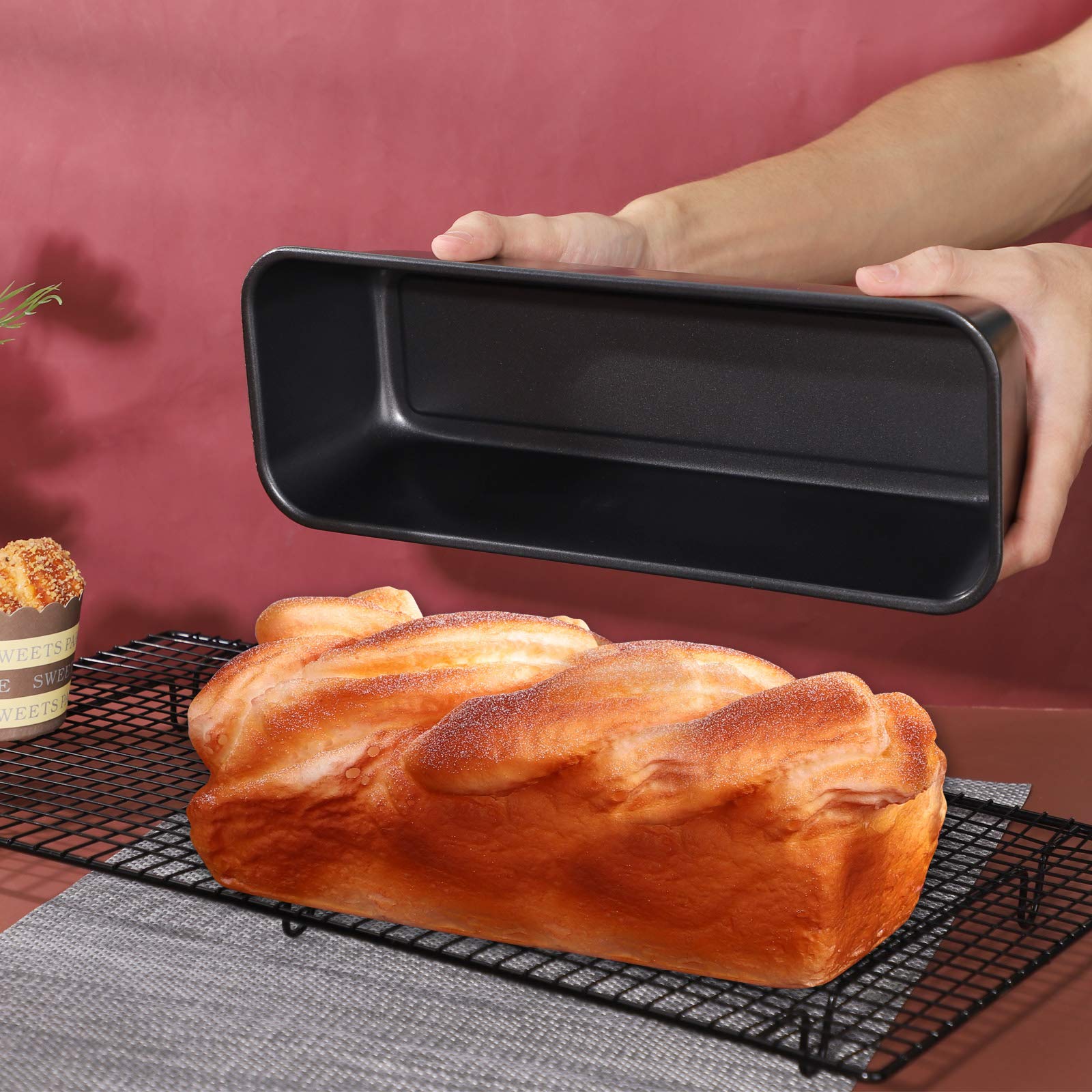 Beasea loaf pan rolled edge design for safer handling