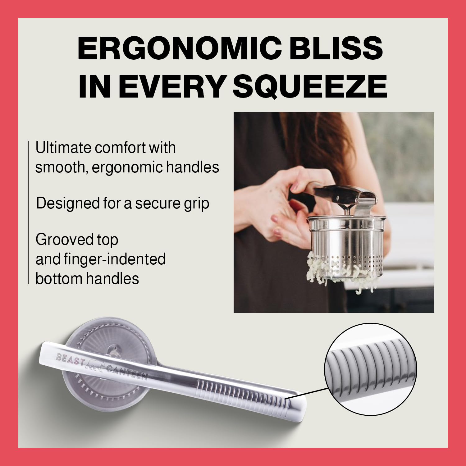 Beast Canteen Potato Ricer excels at squeezing moisture from frozen spinach