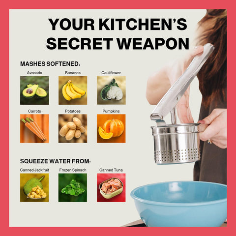 Beast Canteen Potato Ricer versatile for carrots, cauliflower, and vegetables