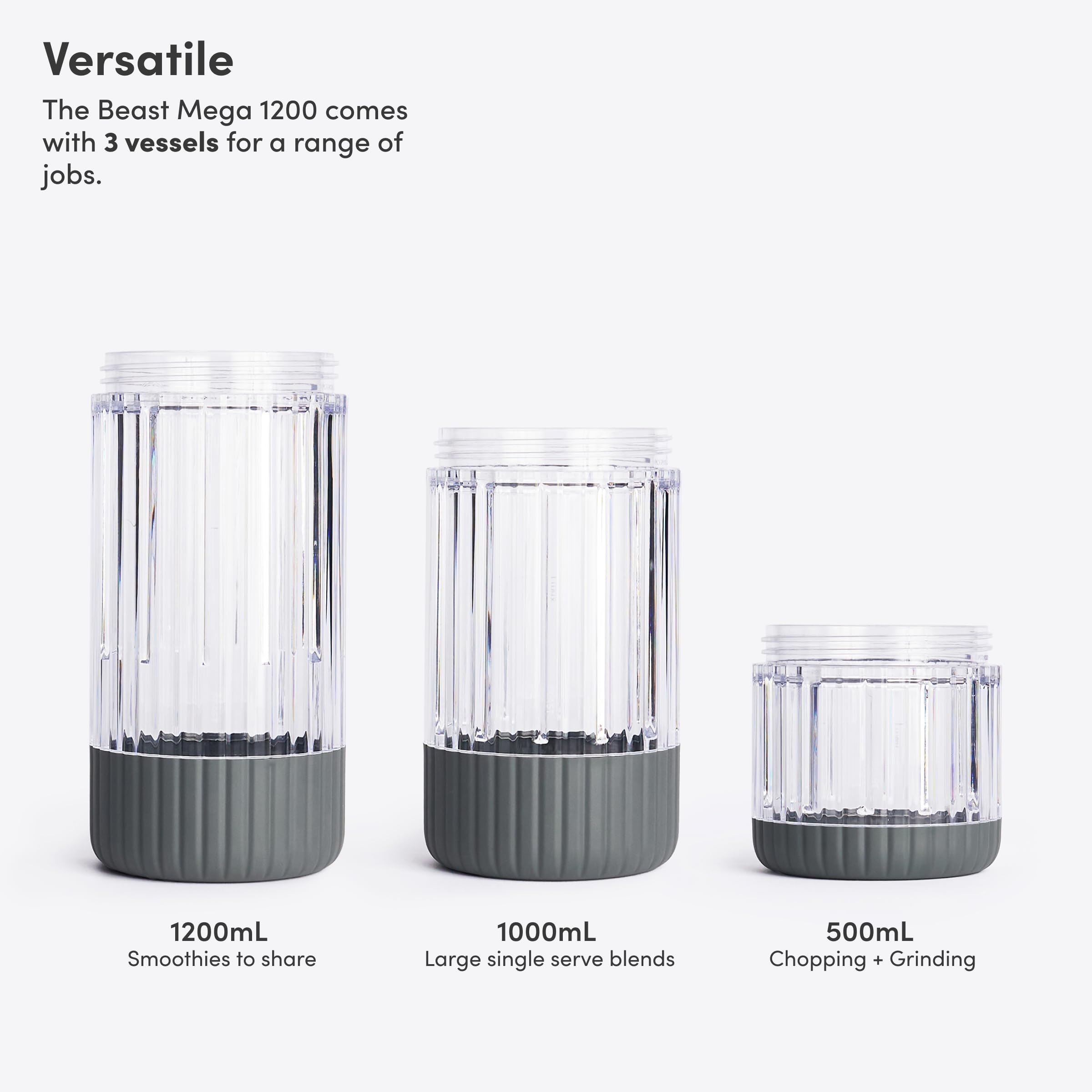 Beast Mega 1200 Plus 1200W motor powers tough blends