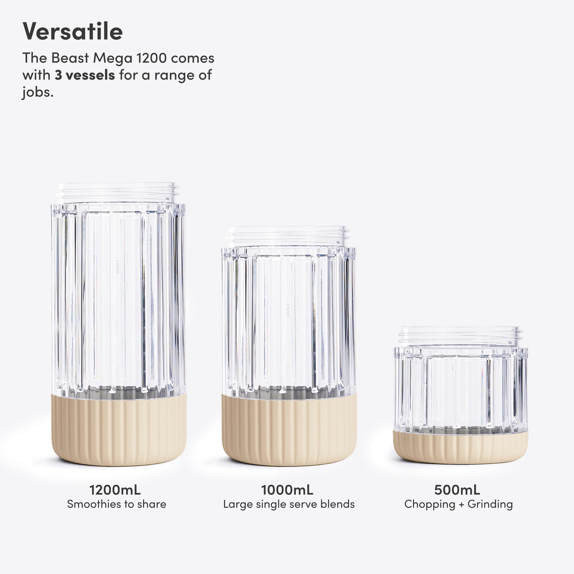 BEAST Mega dishwasher-safe parts simplify cleaning after blending sessions.