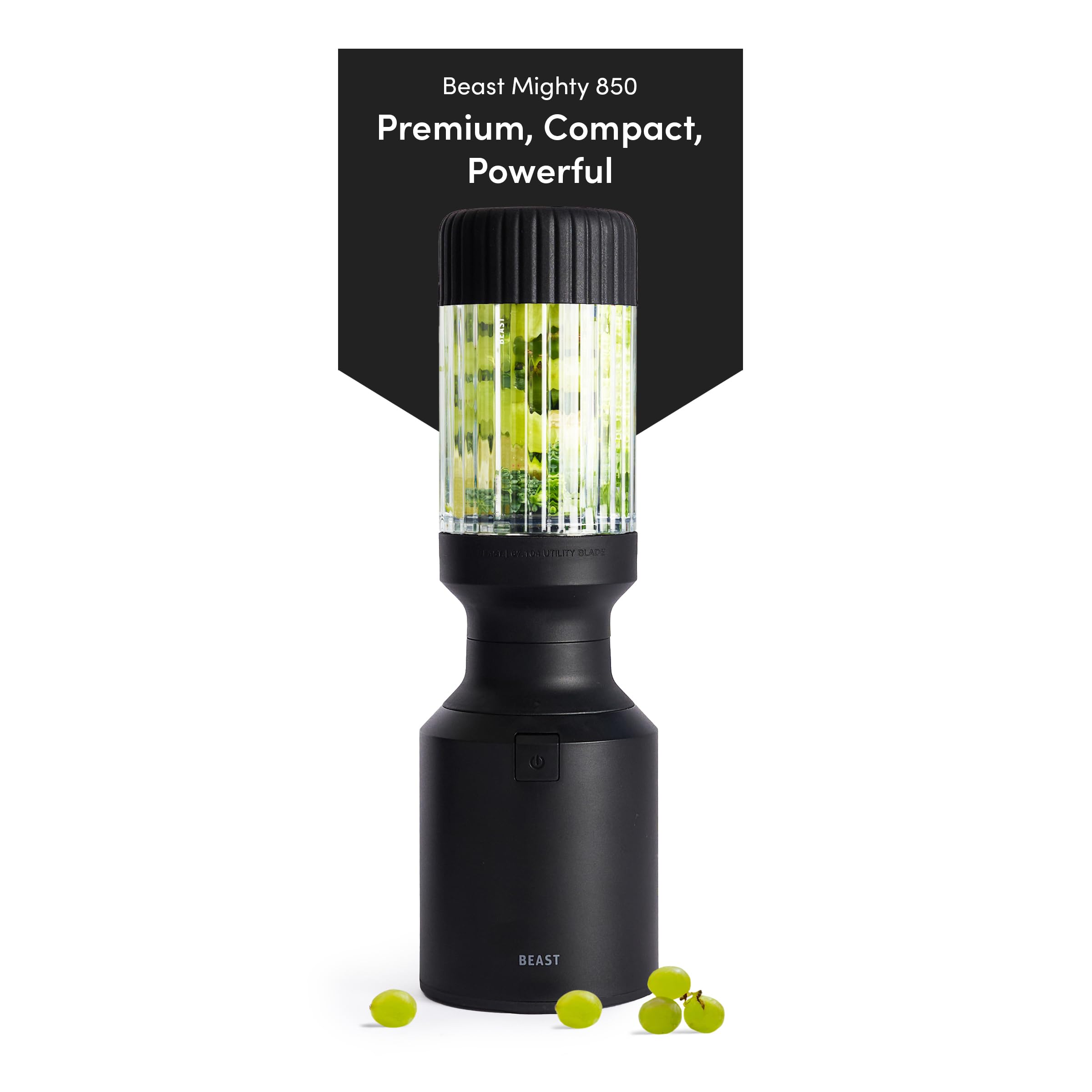 Beast Mighty 850W blender base delivering powerful ice crushing for frozen drinks.