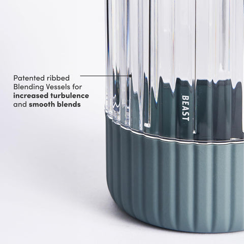 BEAST Mighty Straw Cap shows spill-free sipping while blending.