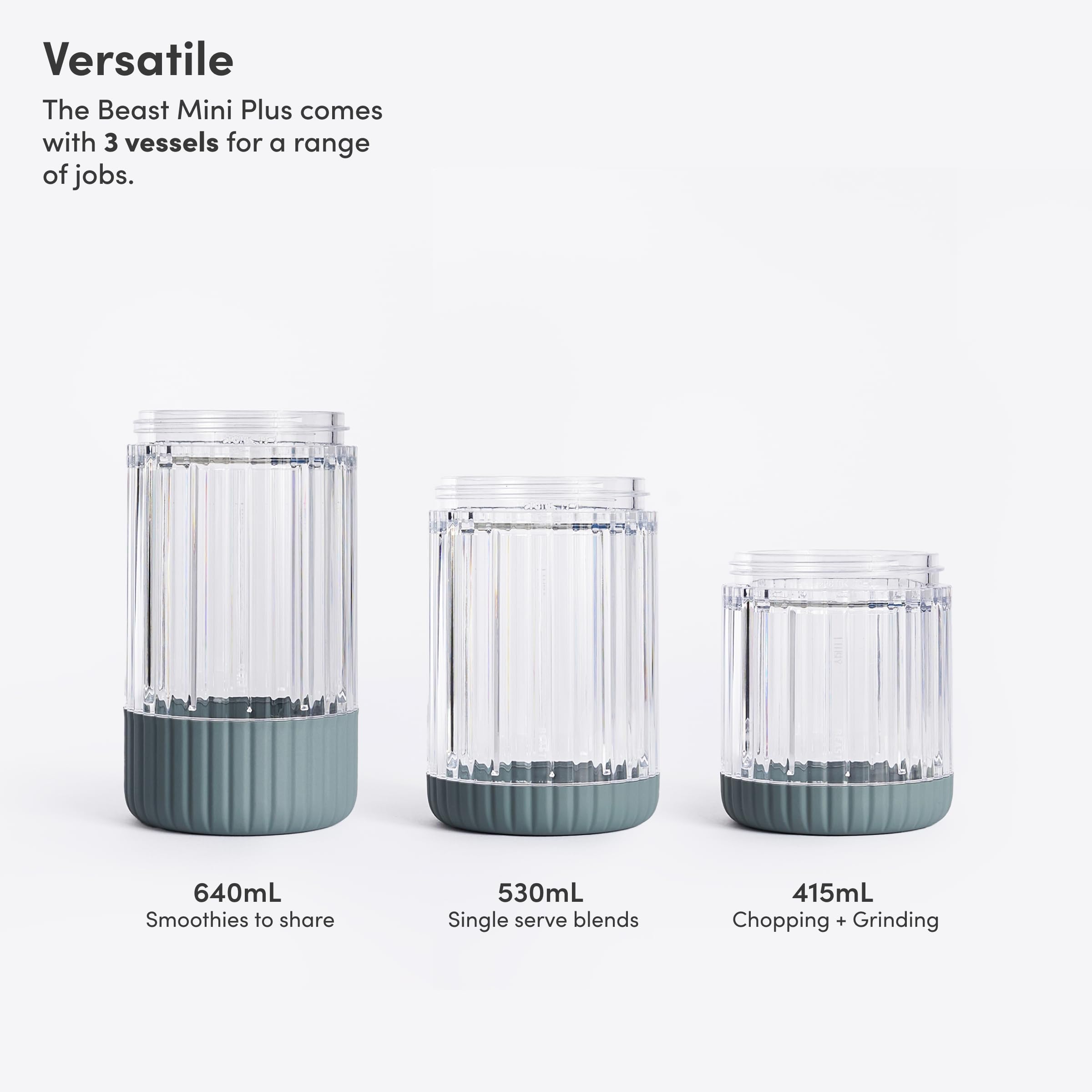 BEAST The Beast Mini Blender Plus drinking lid and carry cap for on-the-go