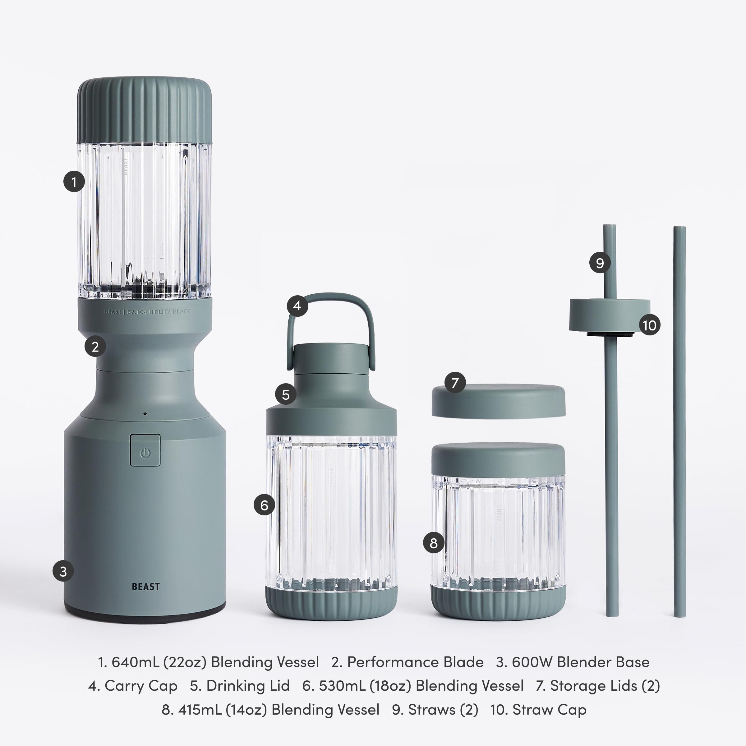 BEAST The Beast Mini Blender Plus easy-cleanup to save prep time