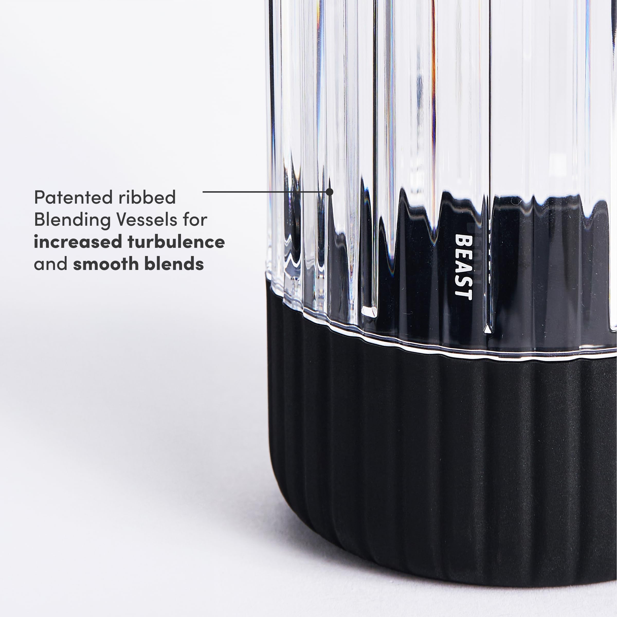 BEAST The Beast Mini Blender straw cap and straws for convenient sipping.