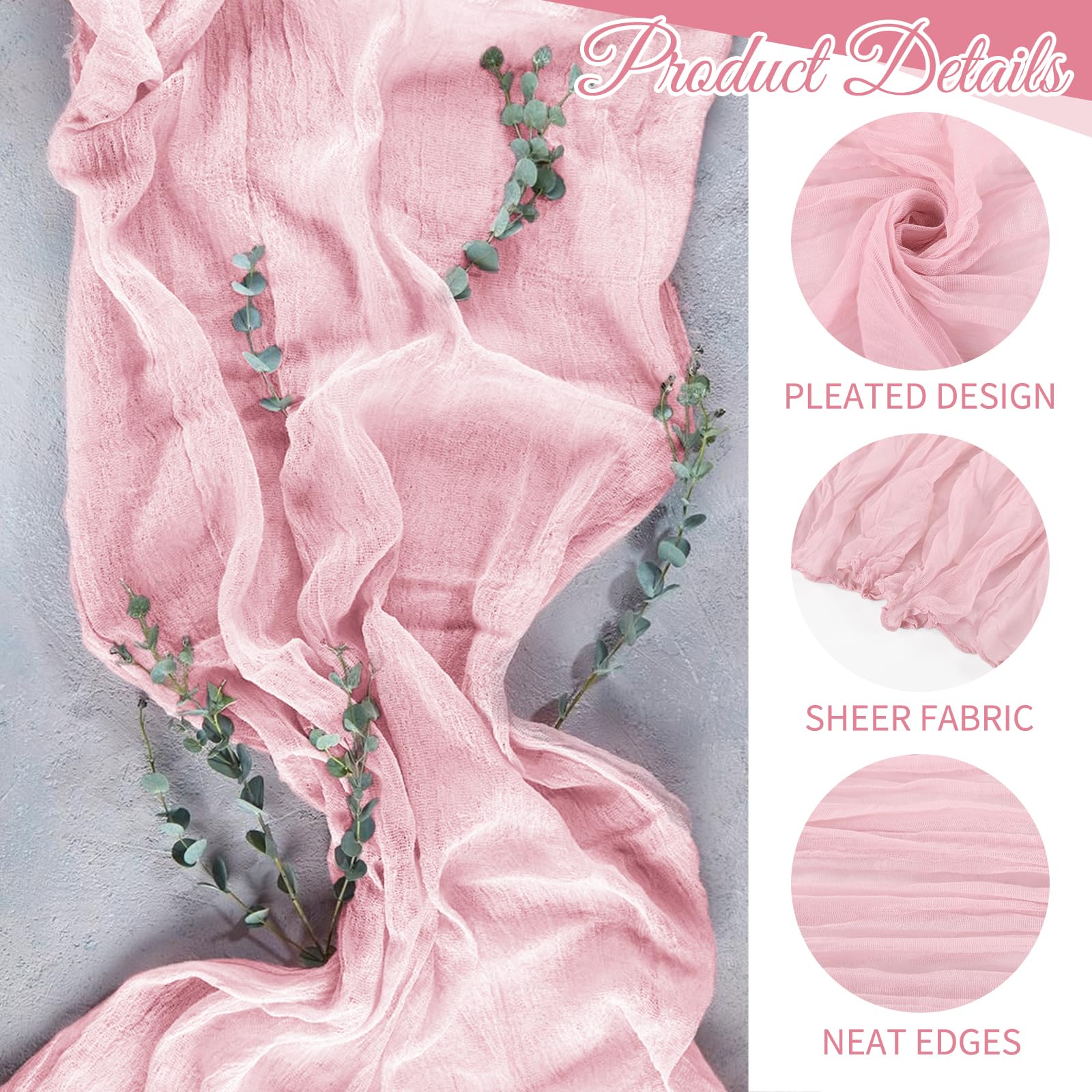 Beautane boho gauze table runner ideal for wedding decor