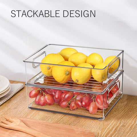 Beauty Cottage freezer organizer bin helps maximize vertical freezer space.