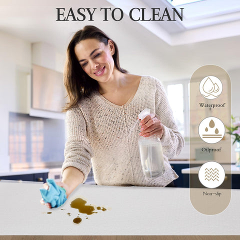 Beautysaid easy-cut drawer liner fits any shelf size with scissors.