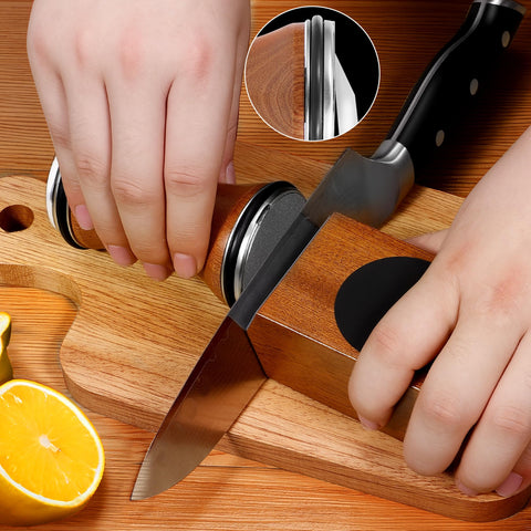 BEAYFILY magnetic base stabilizes knives of all sizes during sharpening