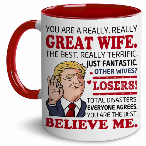 BECHUSKY Best Ever Wife Mug ceramic, durable daily mug for coffee or tea.