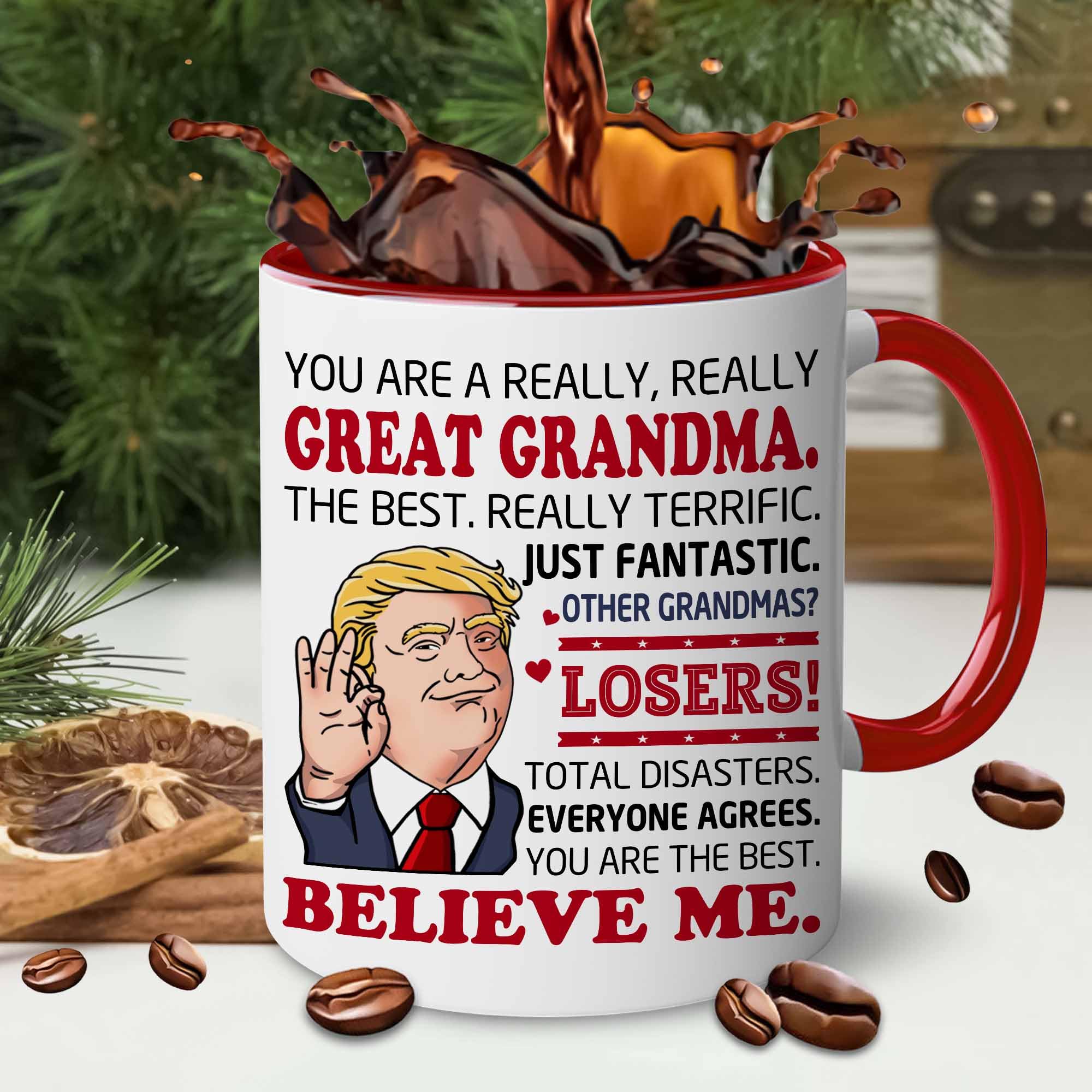 BECHUSKY grandma text close-up, sentimental keepsake for grandmother
